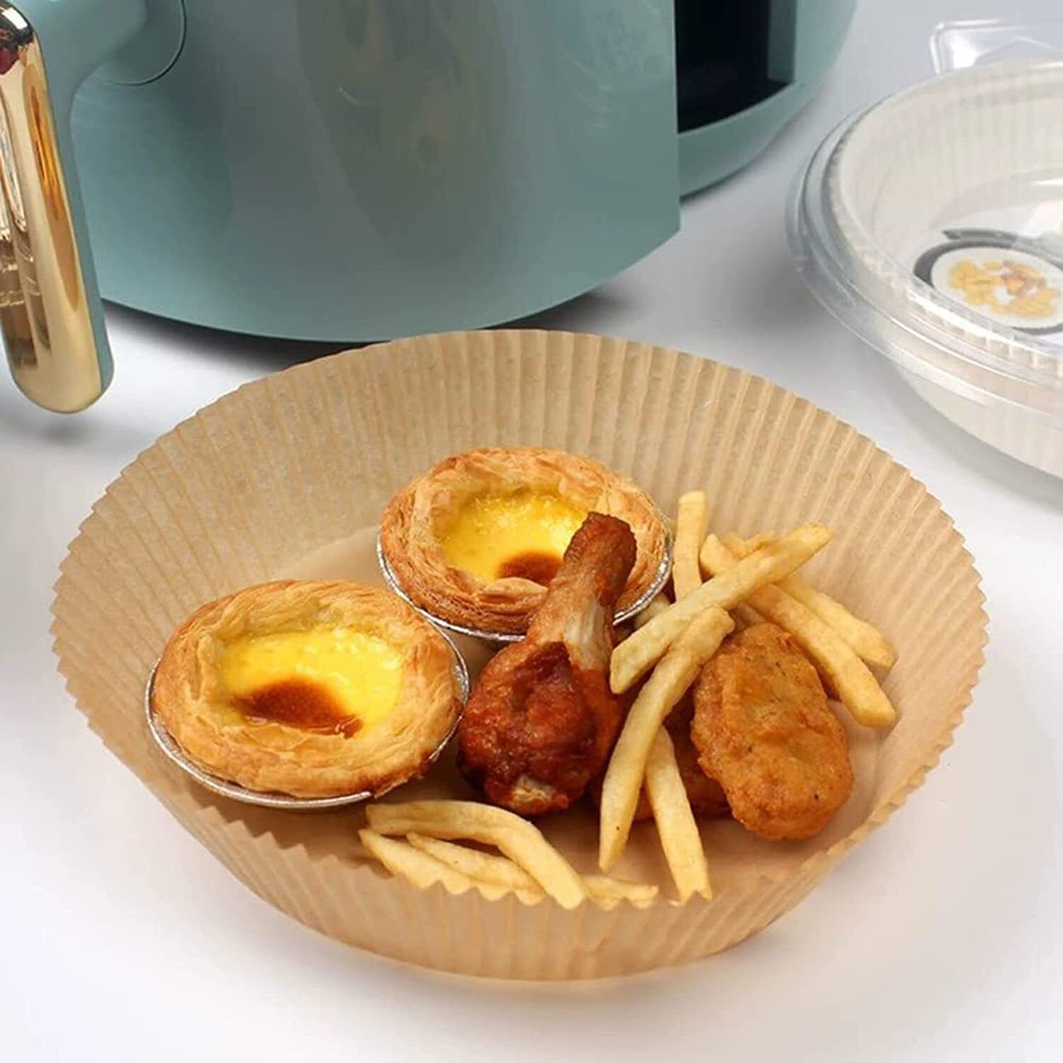No-Mess Air Fryer Paper Liners – 200pcs Pack