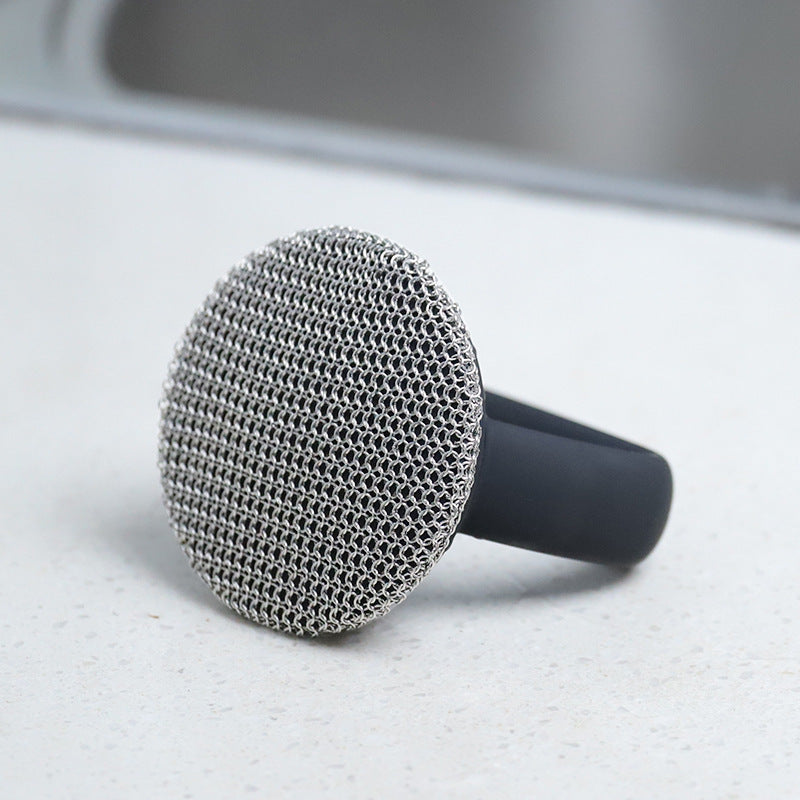 Heavy-Duty Cast Iron Scrubber with Comfort Grip Handle