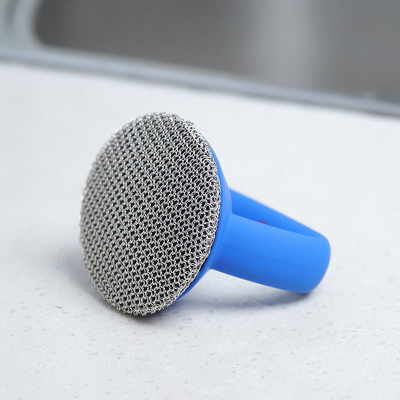 Heavy-Duty Cast Iron Scrubber with Comfort Grip Handle