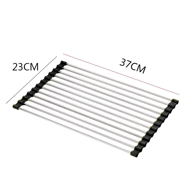 Foldable Stainless Sink Rack - Dry Dishes with Ease