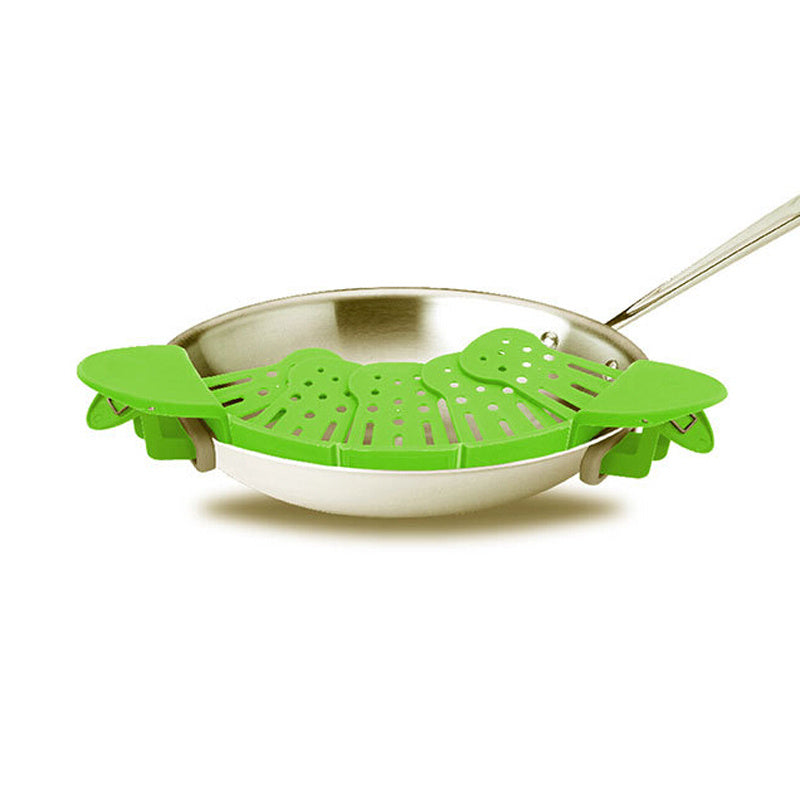 Clip-On Silicone Strainer – No-Spill Easy Cooking