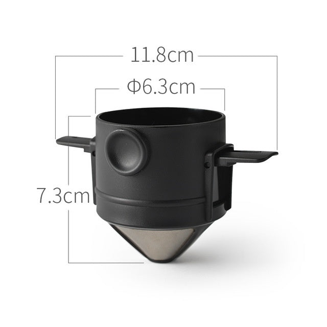 Reusable Stainless Steel Drip Filter for Fresh Coffee Anywhere