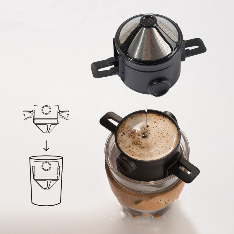 Reusable Stainless Steel Drip Filter for Fresh Coffee Anywhere