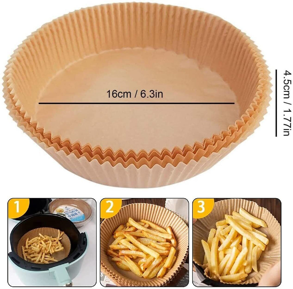 No-Mess Air Fryer Paper Liners – 200pcs Pack