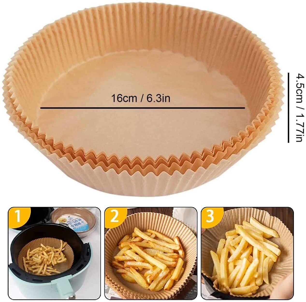 No-Mess Air Fryer Paper Liners – 200pcs Pack