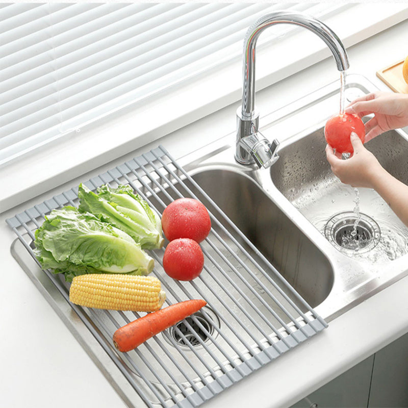 Foldable Stainless Sink Rack - Dry Dishes with Ease