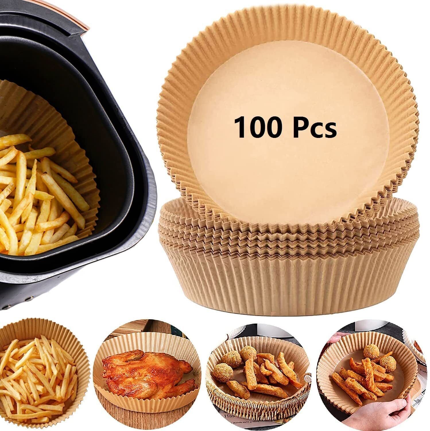 No-Mess Air Fryer Paper Liners – 200pcs Pack