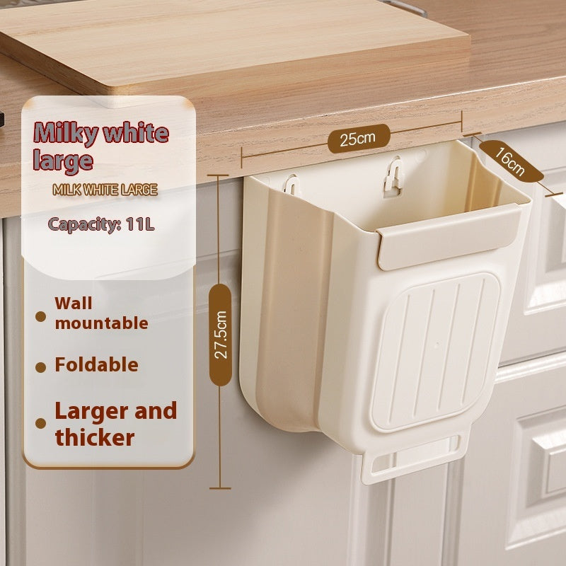 Foldable Hanging Trash Can – Space-Saving Kitchen Waste Bin