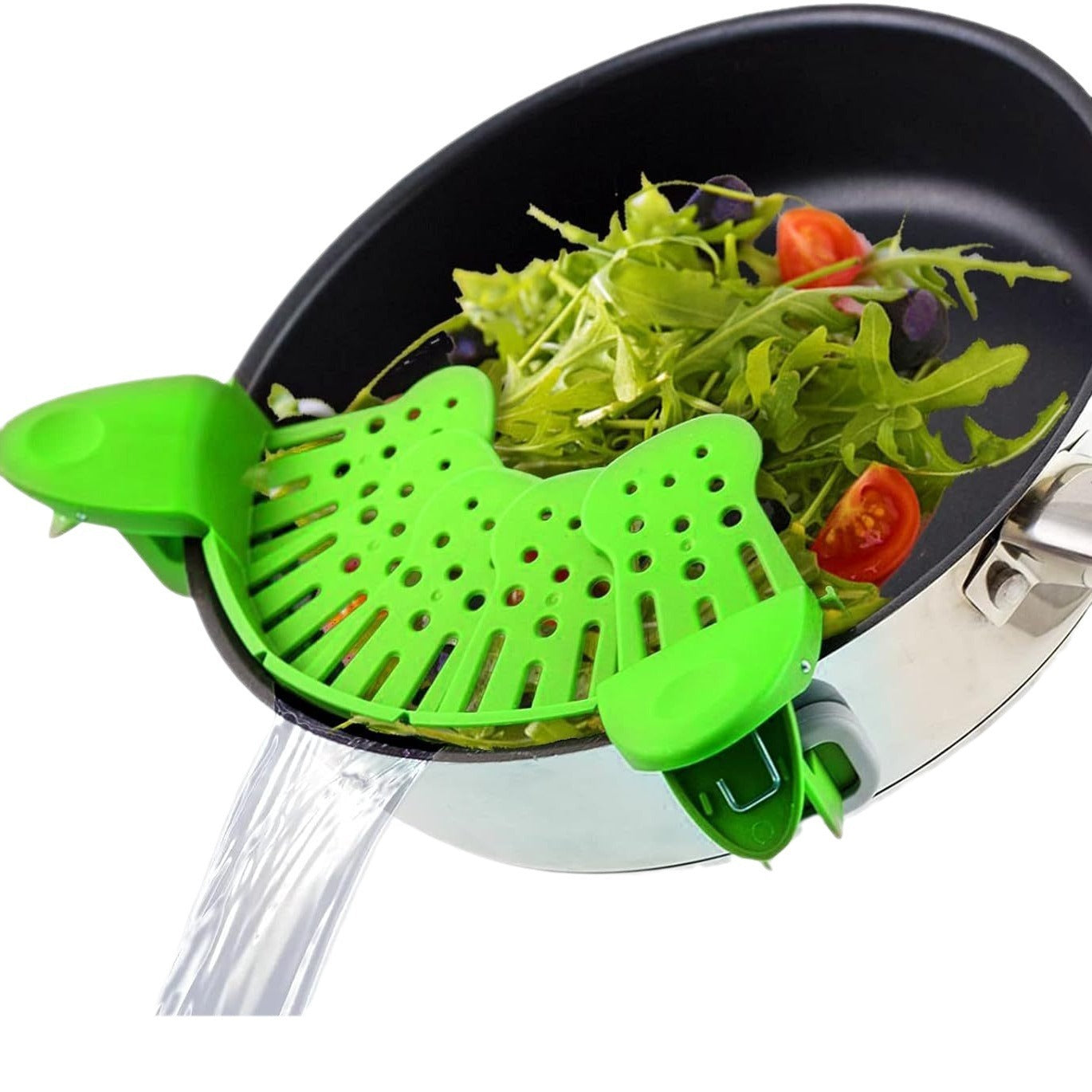 Clip-On Silicone Strainer – No-Spill Easy Cooking