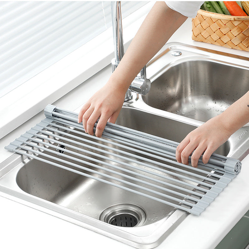 Foldable Stainless Sink Rack - Dry Dishes with Ease