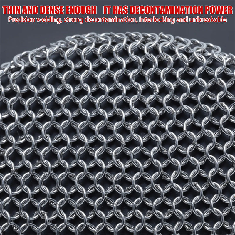 Heavy-Duty Cast Iron Scrubber with Comfort Grip Handle